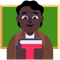 Teacher- Dark Skin Tone emoji on Microsoft
